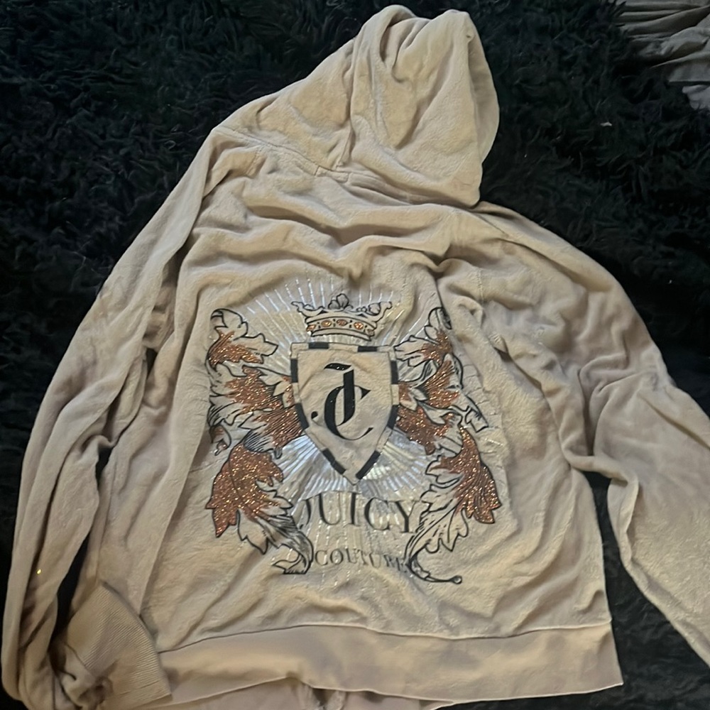 Cream juicy couture jacket size l